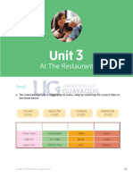 Unit 1. at The Restaurant Worksheet