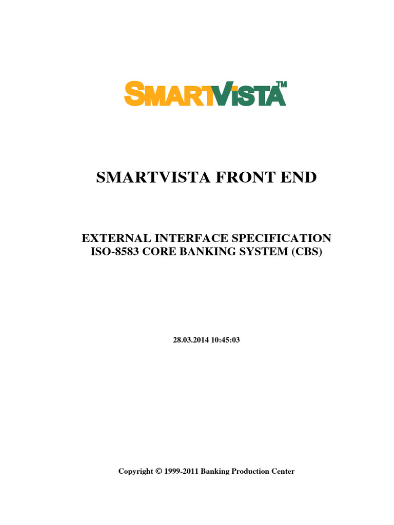 BUI Smartvista Cbs Specification | PDF | Finance & Money Management ...