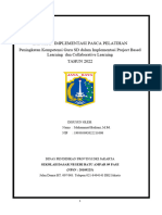 Format Laporan Implementasi Pasca Pelatihan