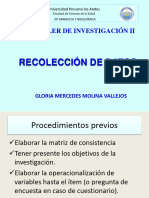 Ta II RECOLECCIÓN DE DATOS. GMMV