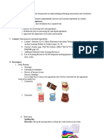 Lesson Plan in TLE 7 - Measuring Dry and Liquid Ingredients
