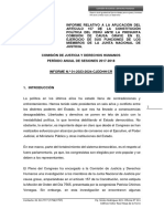 Versión final del informe de la Comisión de Justicia contra la JNJ