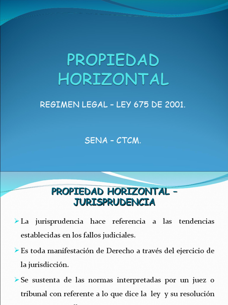 Jurisprudencia en Propiedad Horizontal | PDF | Caso de ley | Condominio