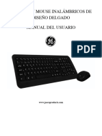 Teclado Y Mouse Inalámbricos de Diseño Delgado Manual Del Usuario