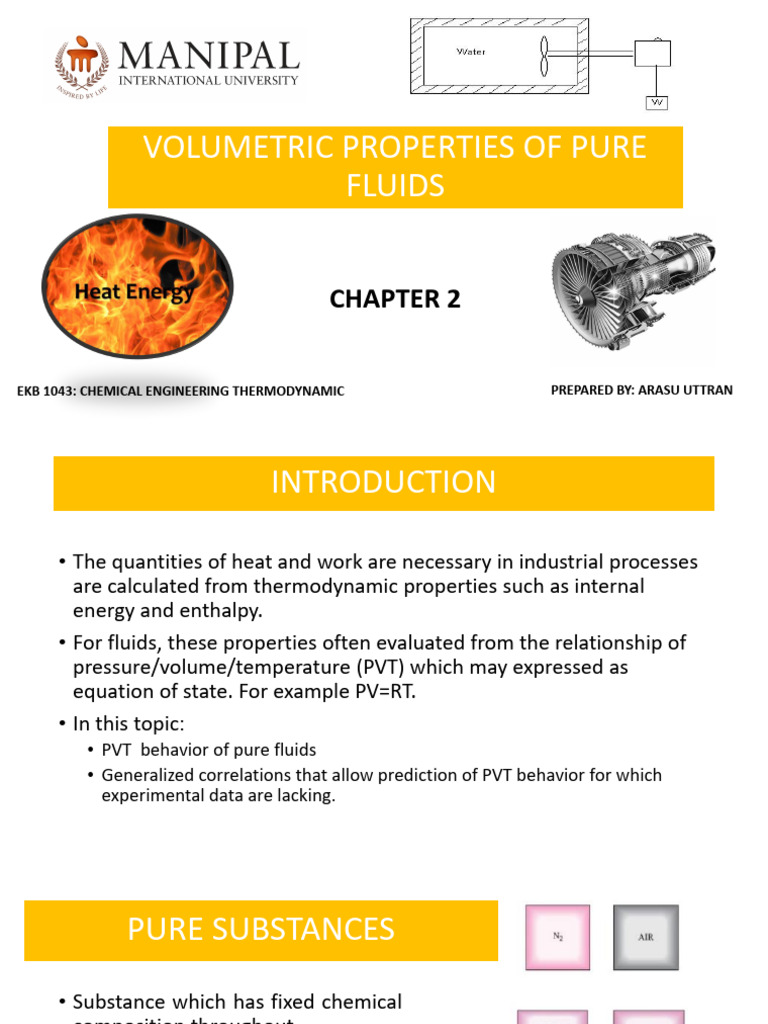 Ekb 1043 Chapter 2 Volumetric Properties of Pure Fluids PDF