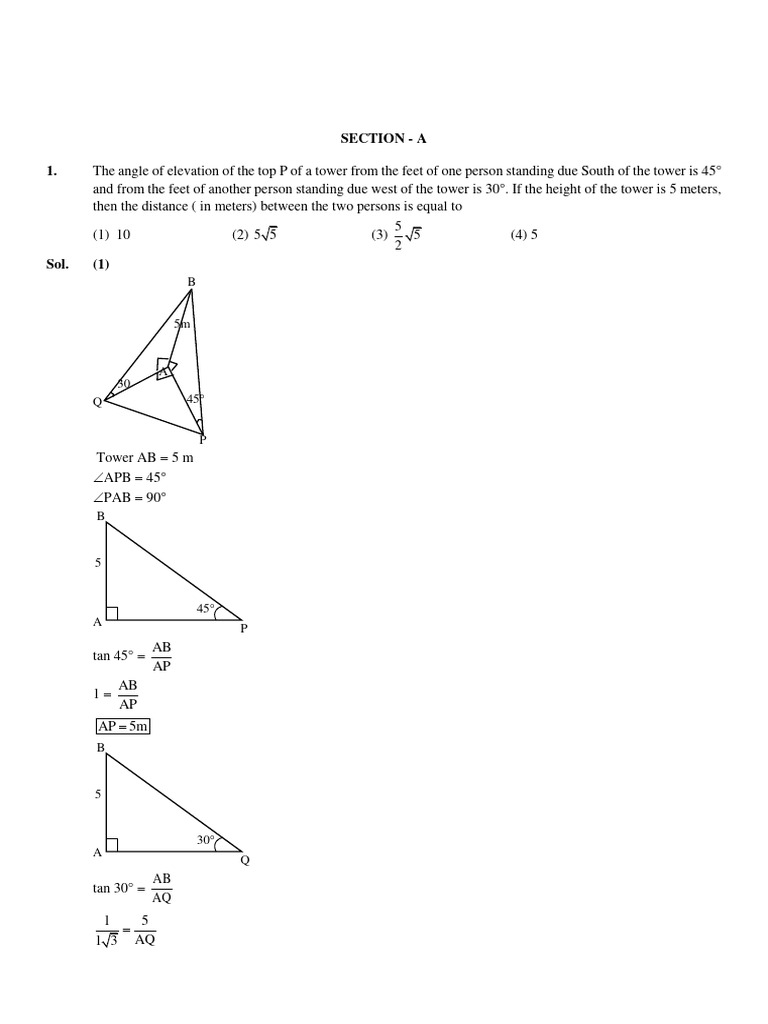 JEE Main 2023 11 April Shift 2 | PDF | Geometry | Elementary Mathematics