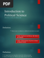 Introduction To Political Science