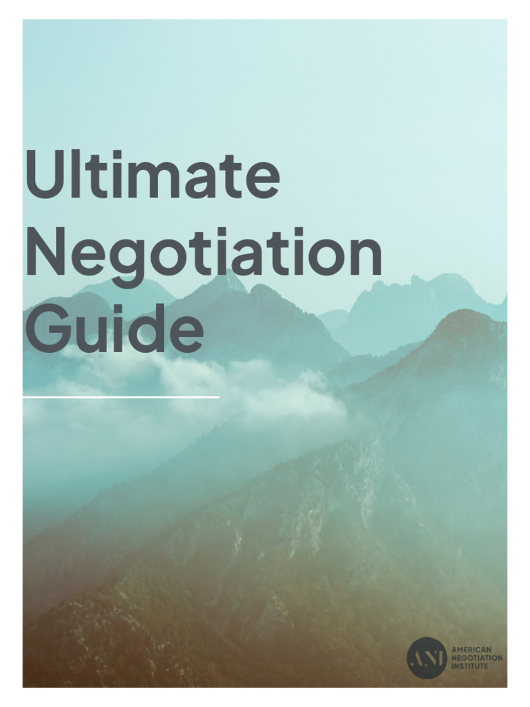 Ultimate Negotiation Guide 2022 PDF Negotiation Feeling