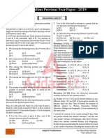 LIC AAO Prelims Previous Year Paper 2019