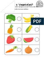 Colorful Fruits and Vegetable Classifying Worksheet