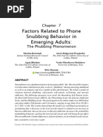 Factors Related To Phone Snubbing Behavior - Chapter