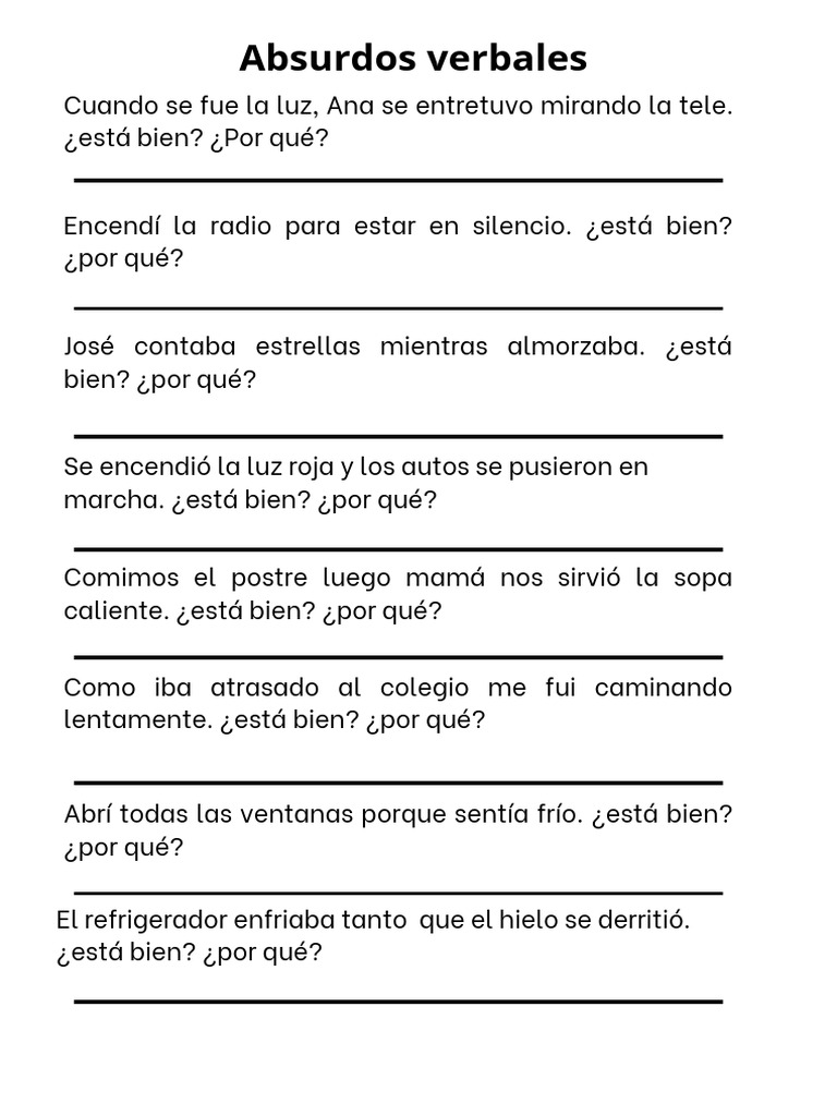 Absurdos verbales | PDF
