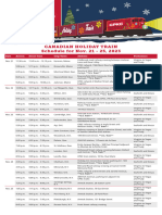 2023 CPKC Holiday Train Schedule