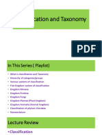 Classification and Taxonomy Notes