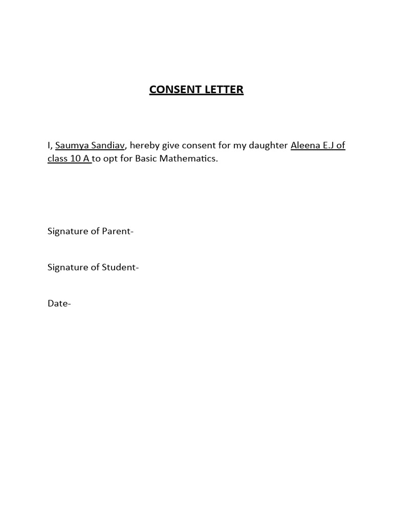 Consent Letter | PDF