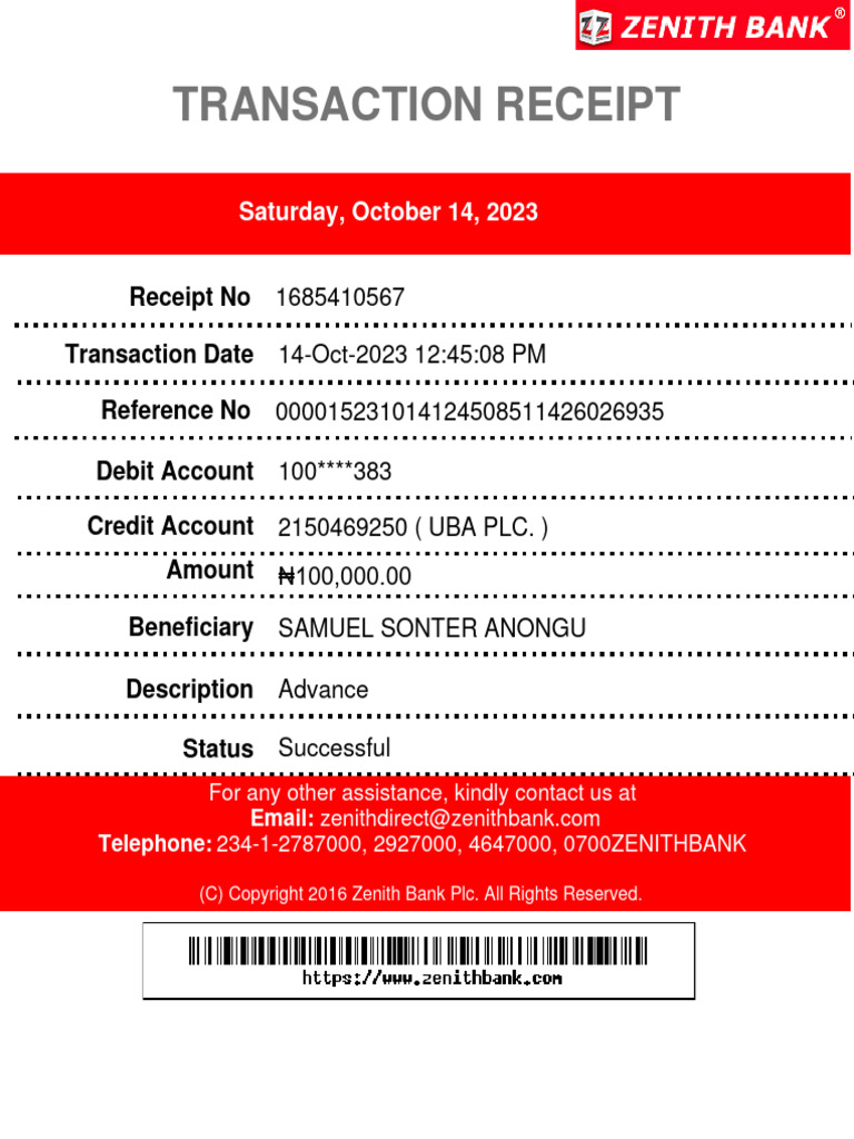 Transaction Receipt | PDF