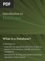 Database Intro