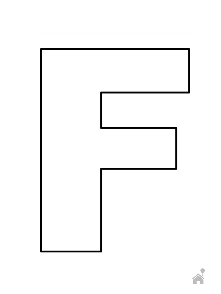 Moldes de Letras para Imprimir F Maiusculo Grande | PDF