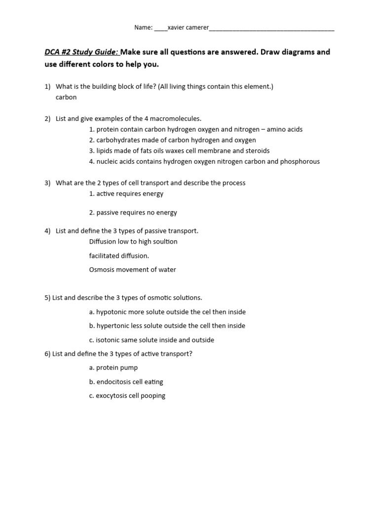 DCA #2 Study Guide | PDF