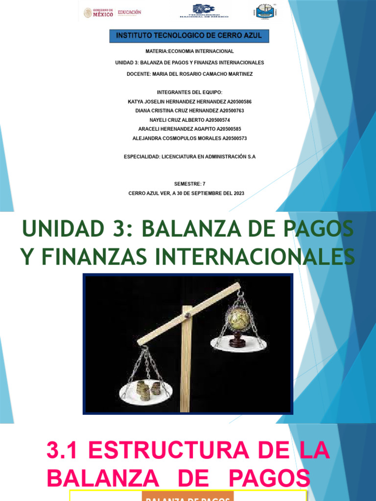 Balanza de Pagos y Finanzas Internacionales | PDF | Balance de pagos ...