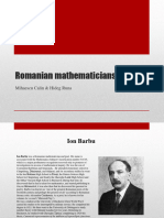 Romanian Mathematicians