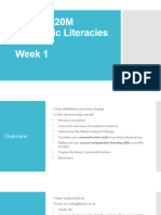 MODL5620M Academic Literacies Week 1