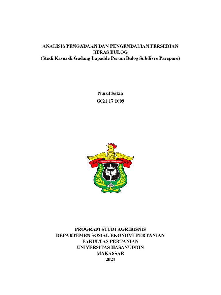 Analisis Persediaan Beras Bulog | PDF