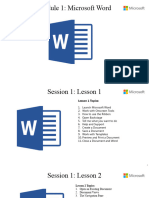 Microsoft Word High Level Overview Slides