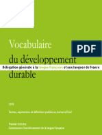 Vocabulaire Developpement Durable - Reimpression - 2016