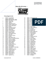 The Clone Wars - Chronological Order