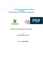 Modelos de Investigación Cuantitativa