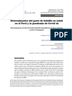 Determinantes Del Gasto de Bolsillo en Salud en El Perú y La Pandemia de Covid 19