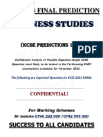 Kcse Business Studies Final Prediction 2023
