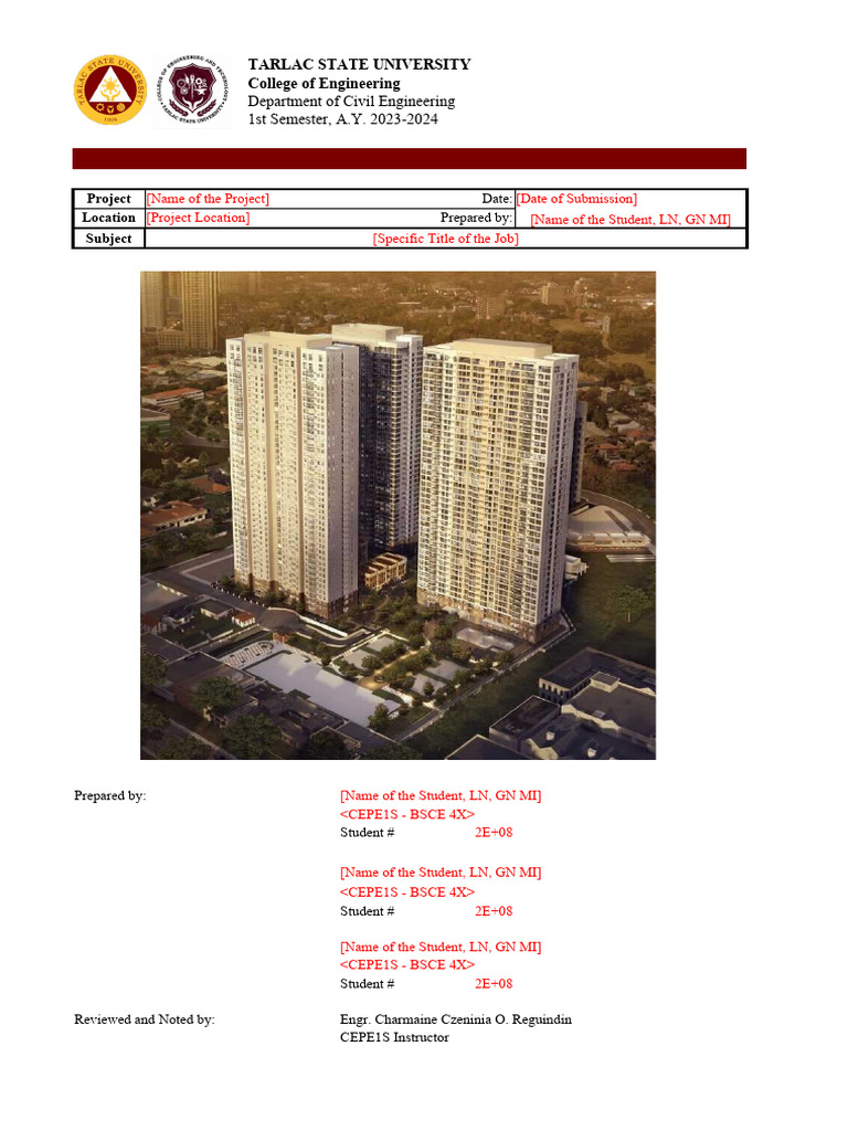 CEPE1S - Title Page - Design Details Format | PDF | Strength Of
