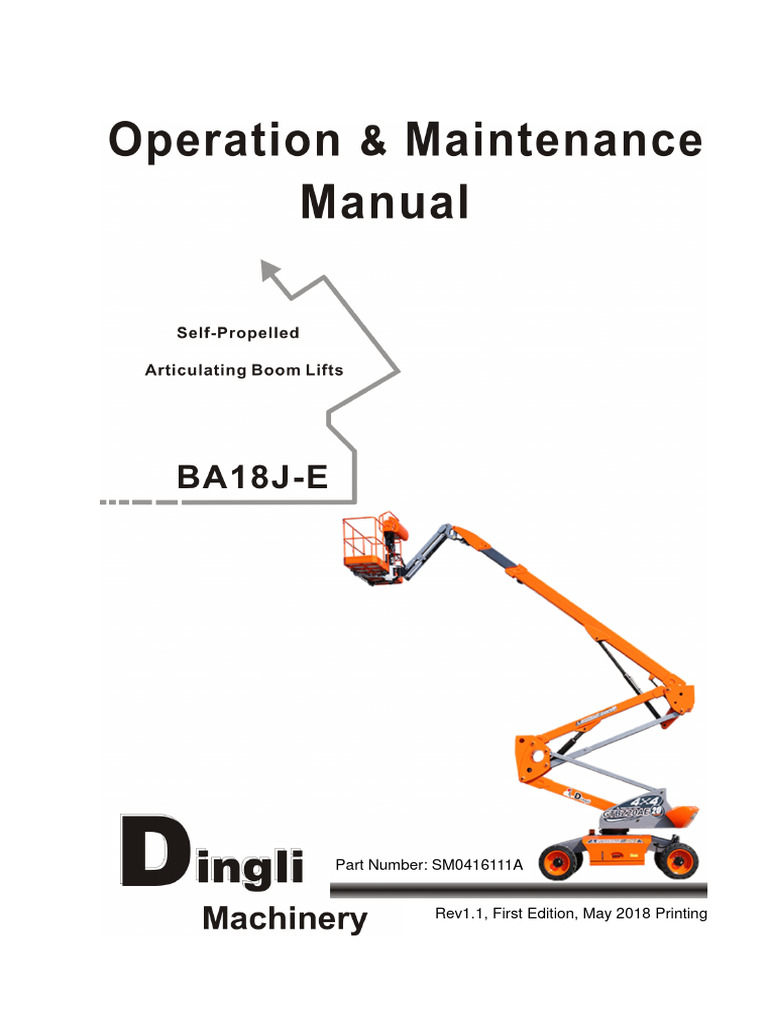 Manual Operacion Dingli Manlift en e0118 PDF Crane (Machine