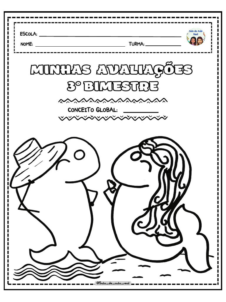 Capa para Avaliações 3° Bimestre | PDF | Esportes e Recreação ...