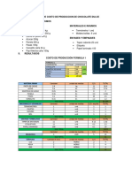 Informe de Costo de Produccion de Chocolate Dulce