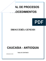 MANUAL DE PROCESOS Y PROCEDIMIENTOS Genesis