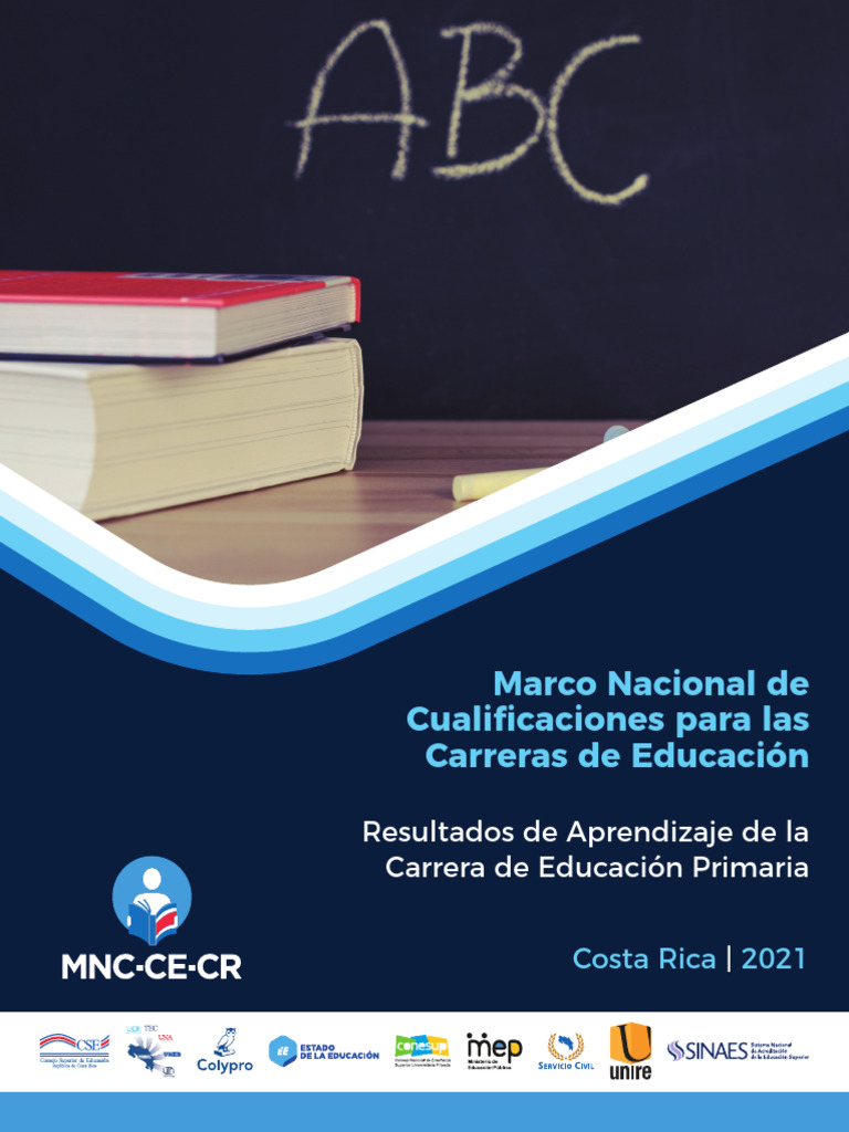 Marco Nacional de Cualificaciones para Las Carreras de Educación, I y