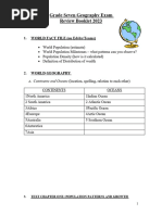 Grade Seven Geography - Exam Review Booklet 2023