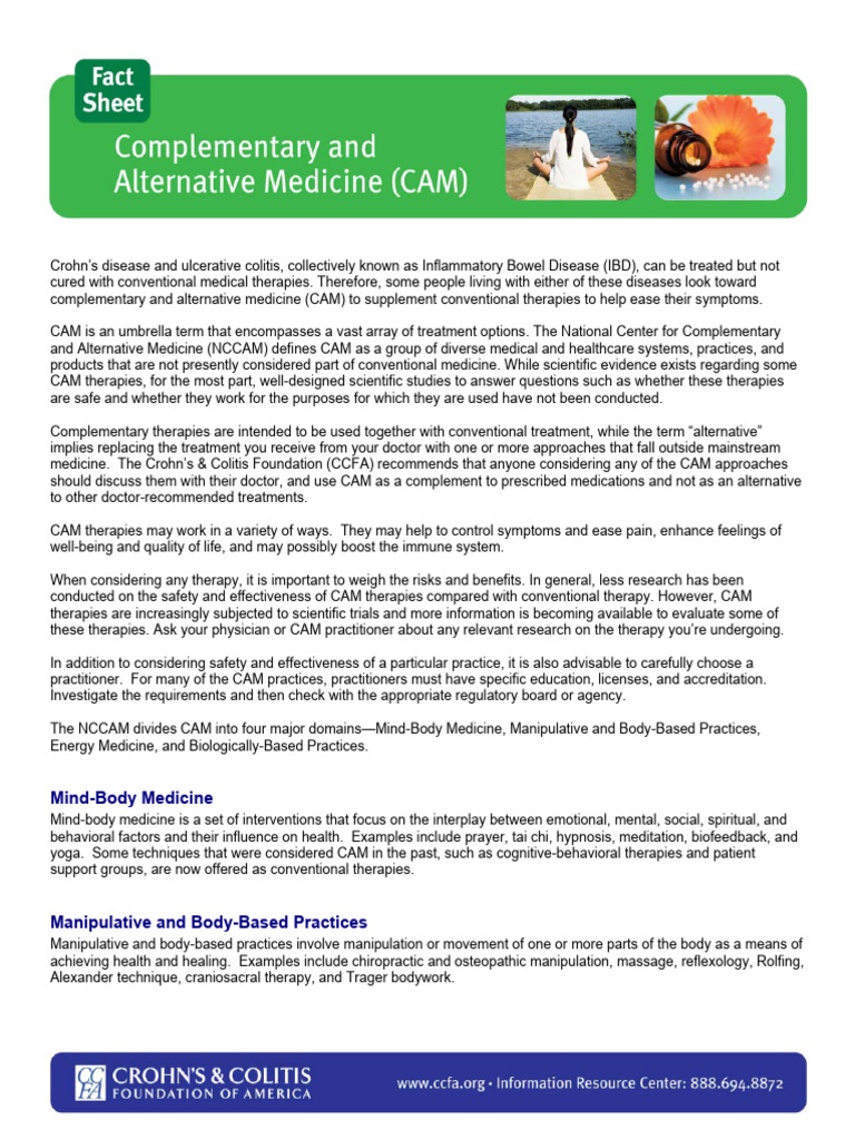 Complementary and Alternative Medicine CAM | PDF | Alternative Medicine ...