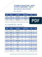 Programme World para Athletics Championschip Paris 2023