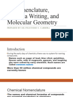 Chapter 5 - Nomenclature, Formula Writing, and Molecular Geometry