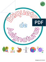 Pack de Etiquetas de Asignaturas