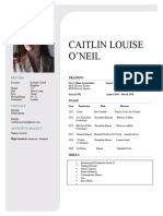 Caitlin O'Neil - Acting CV