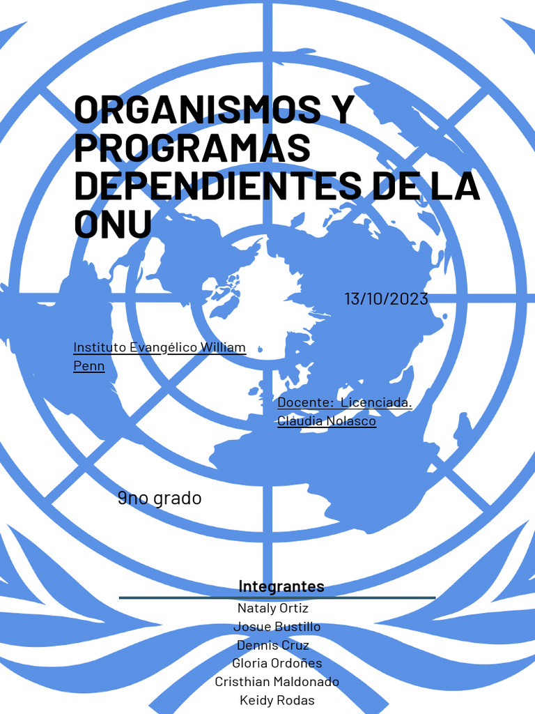 Informe CCSS Organismos y Programas Dependientes de La ONU | PDF