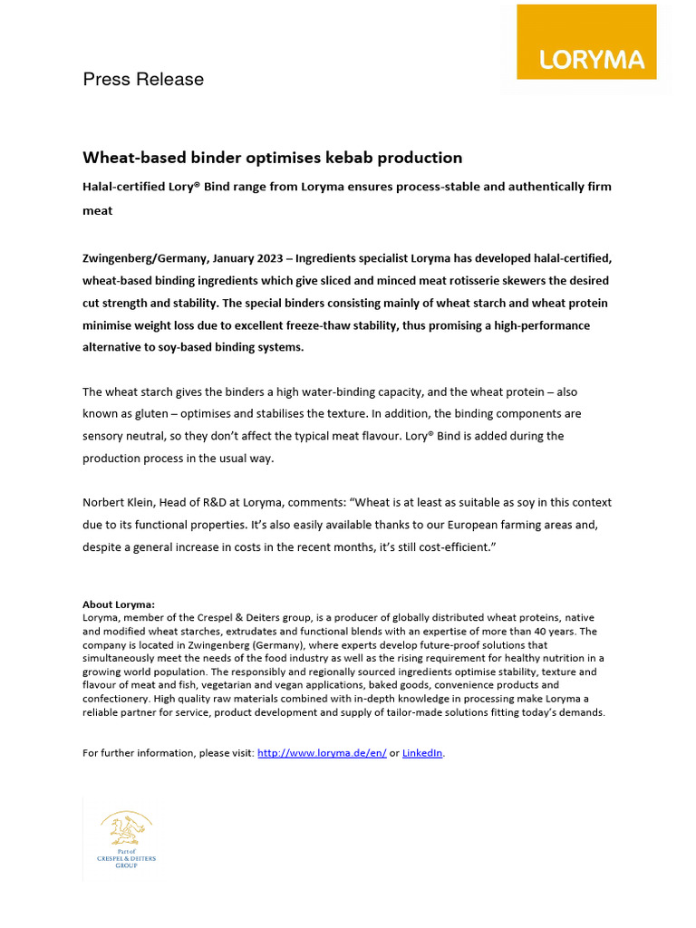 Loryma PR Doner-Binder EN | PDF