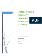 Distensibilidad Vascular y Funciones de Los Sistemas Arterial y Venoso ASESORIA