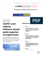 COP27 - Com Eólicas Offshore, Brasil Pode Exportar Energia Limpa - Exame