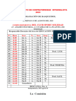 Programació de Xviii Basket